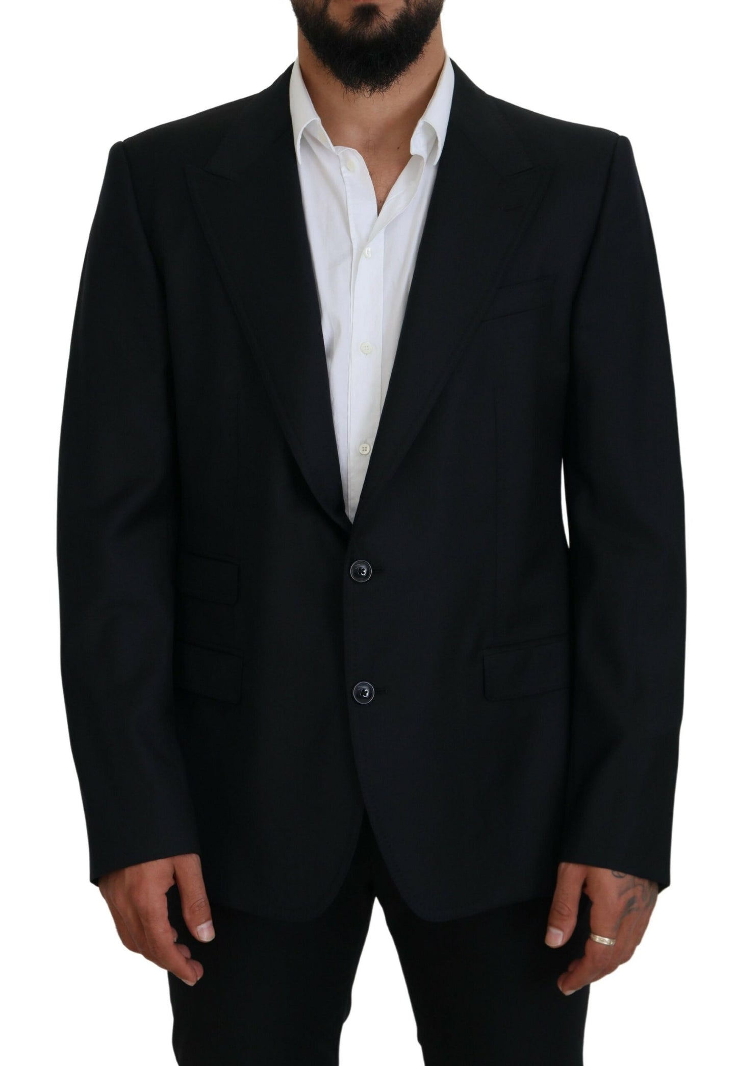 Eleganter dunkelblauer einreihiger Blazer