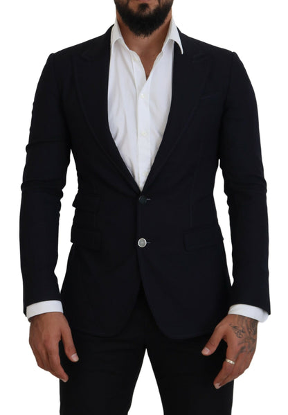 Eleganter schwarzer einreihiger Blazer