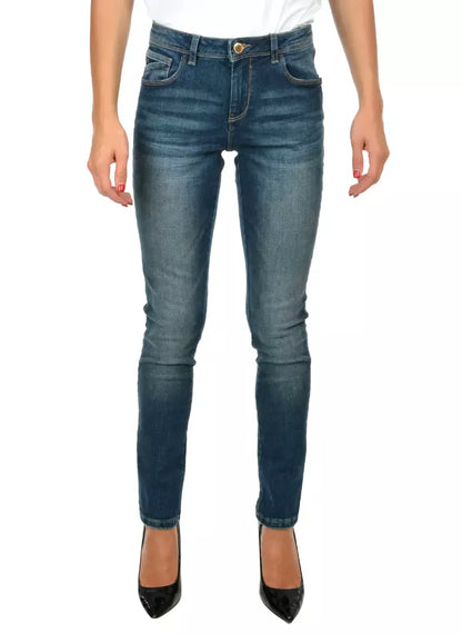 Yes Zee Blue Cotton Women Jeans