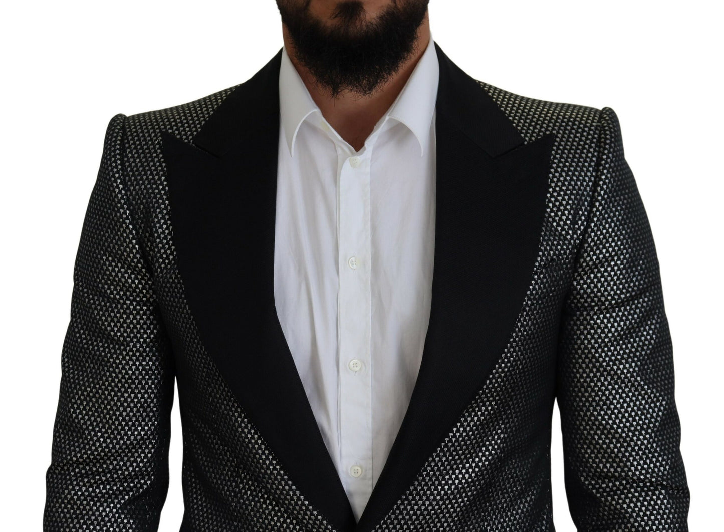 Eleganter einreihiger Jacquard-Blazer