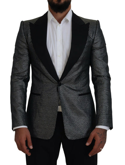 Eleganter einreihiger Jacquard-Blazer