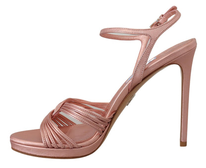 Elegante rosa Sandaletten mit Stilettoabsatz