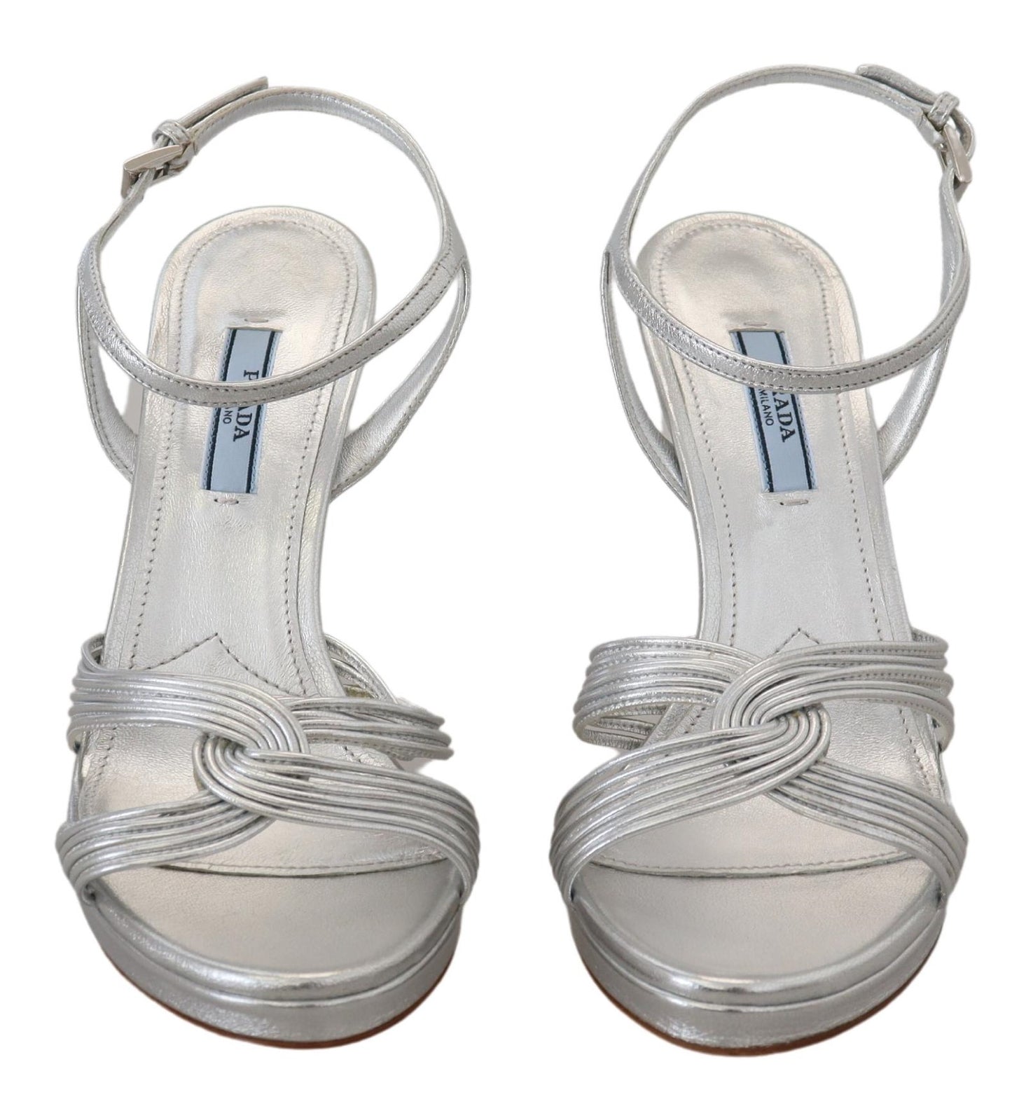 Elegante Sandalen mit Stilettoabsatz in Silber