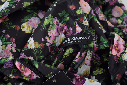 Dolce & Gabbana Elegant Floral Mini Dress with Logo Detail