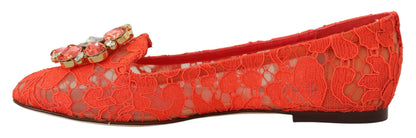 Elegante Lace Vally Flats in Korallenrot