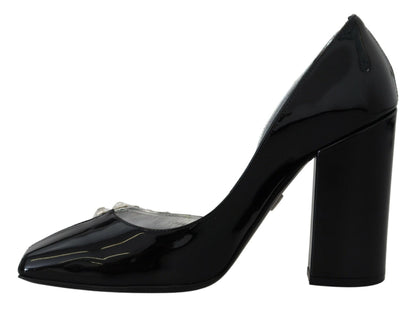 Elegante Pumps aus Leder mit Kristallen