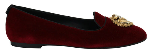 Bordeaux Velvet Devotion Loafers