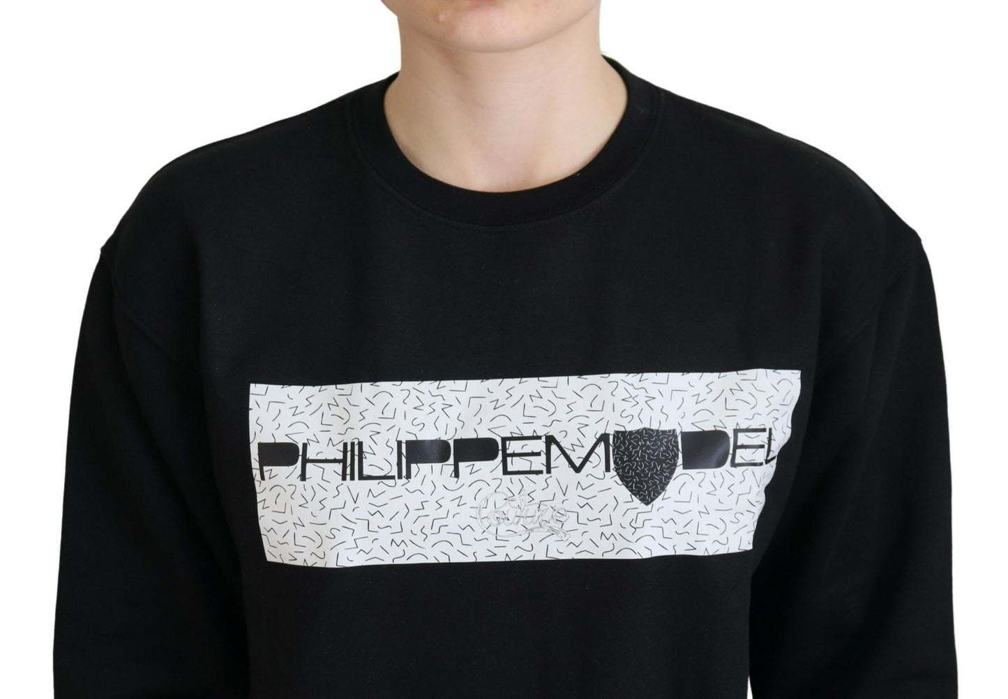 Philippe Model Chic Black Printed Cotton Sweater