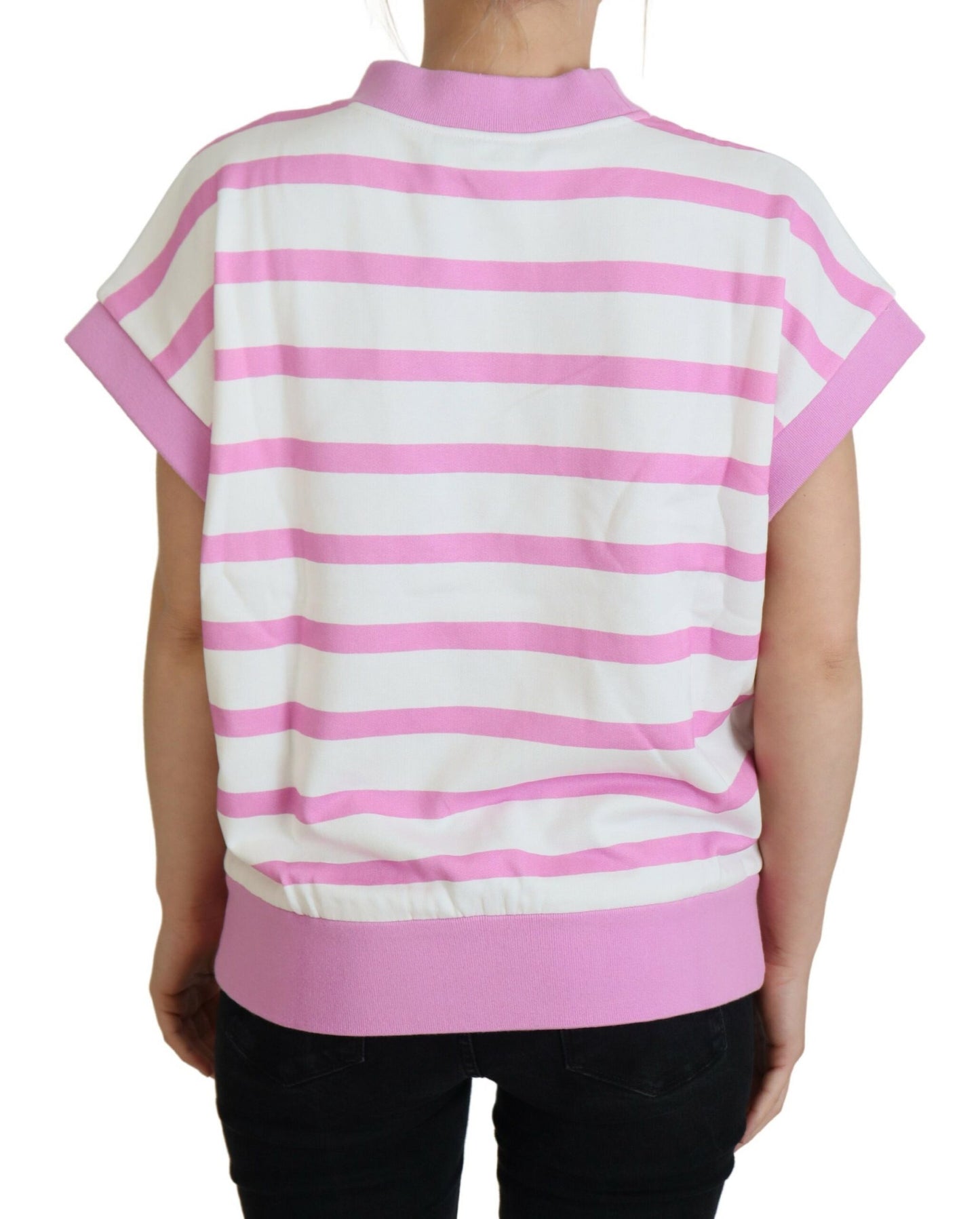 T-shirt esclusiva CANNES bianco rosa