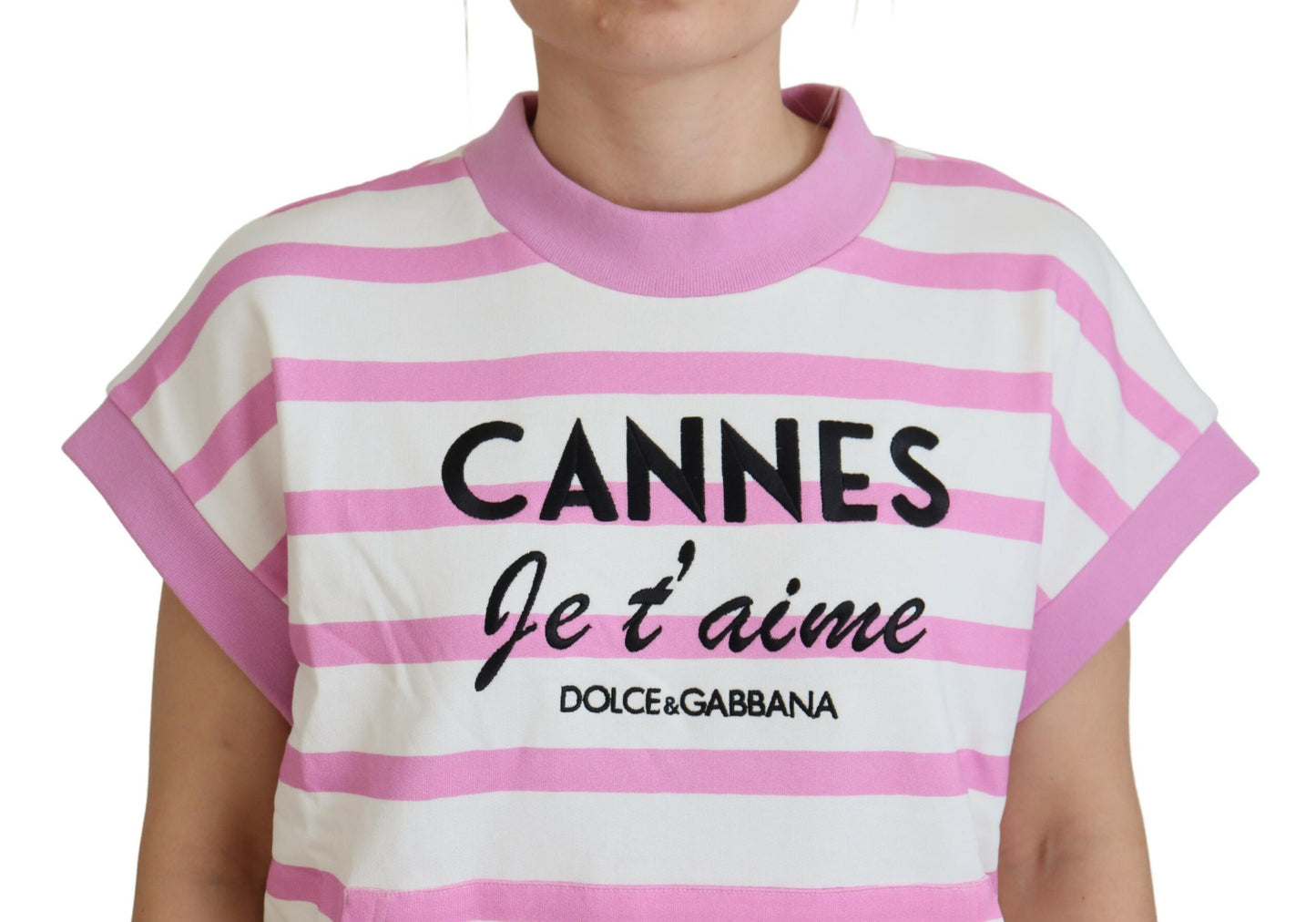 T-shirt esclusiva CANNES bianco rosa