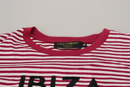 T-shirt esclusiva IBIZA bianca rosa