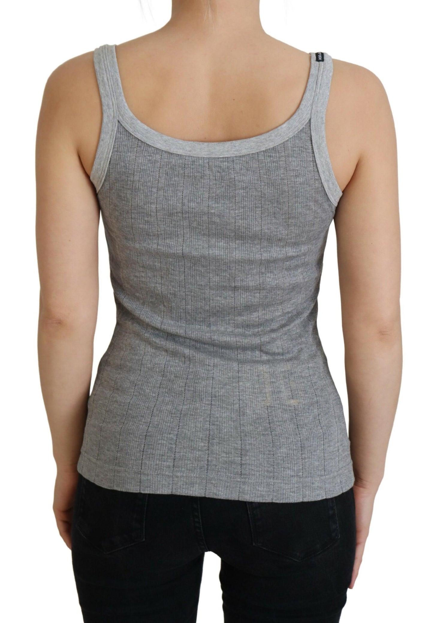 T-shirt Canotta Canotta in Cotone Modal di Colore Grigio