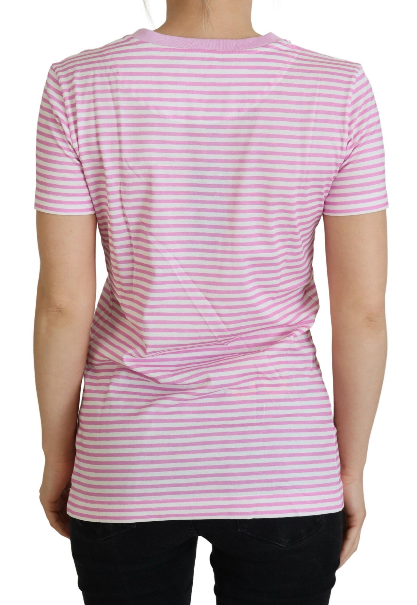 T-shirt esclusiva CANNES bianco rosa