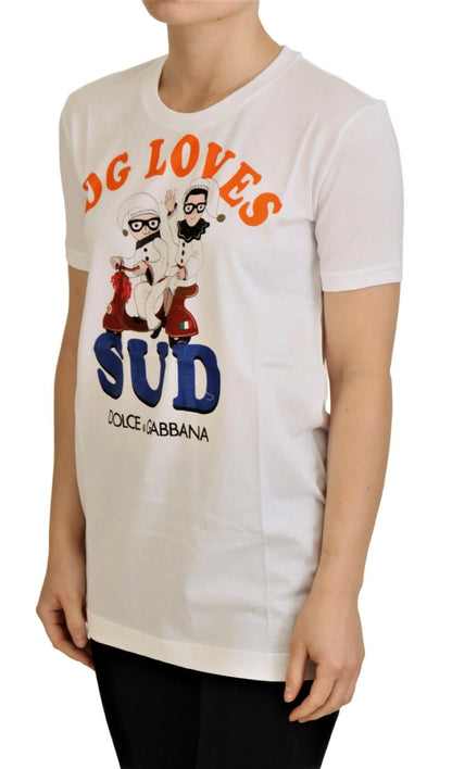 T-shirt DG Loves SUD in cotone bianco