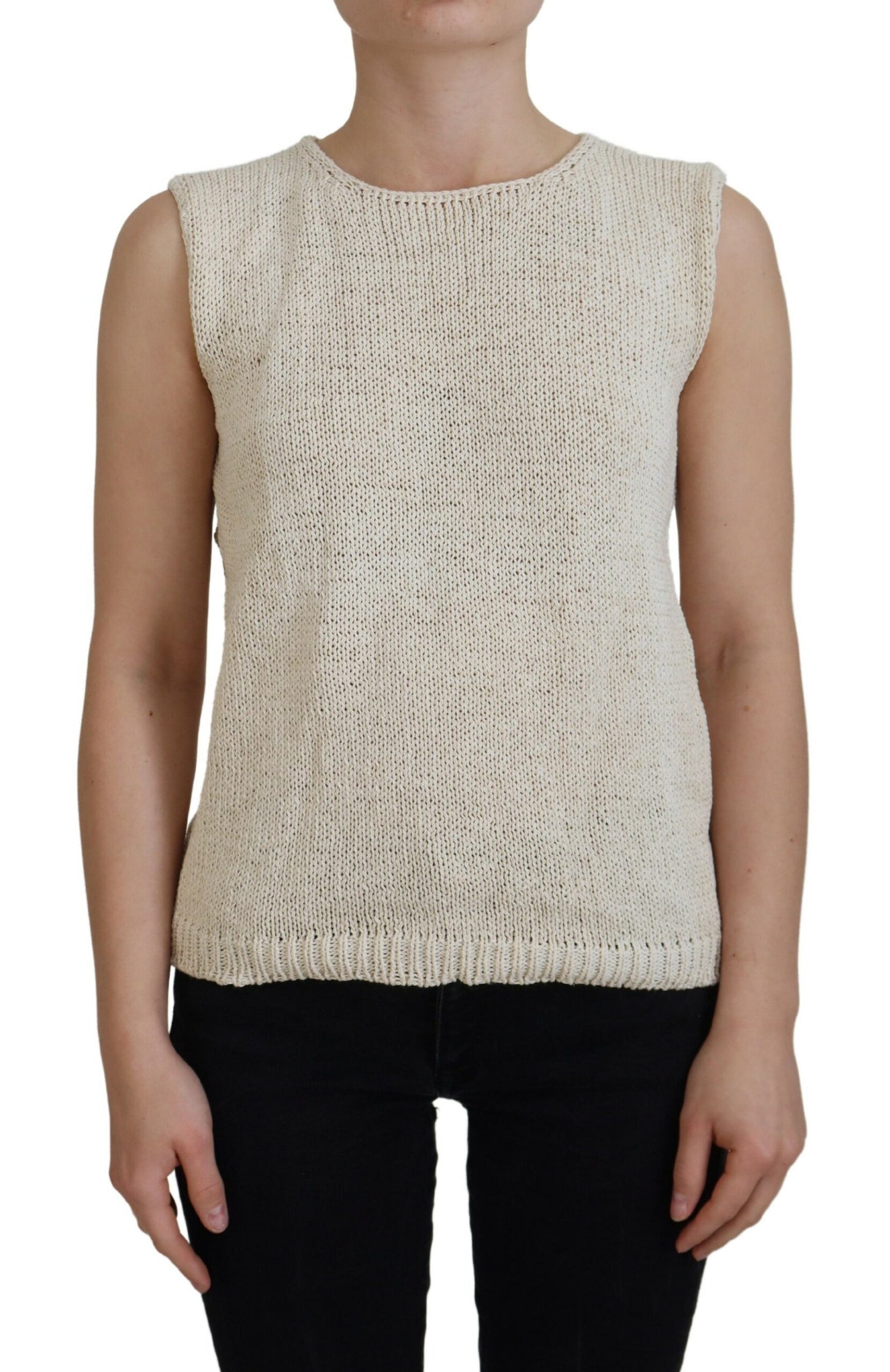 Schickes beiges ärmelloses Tanktop