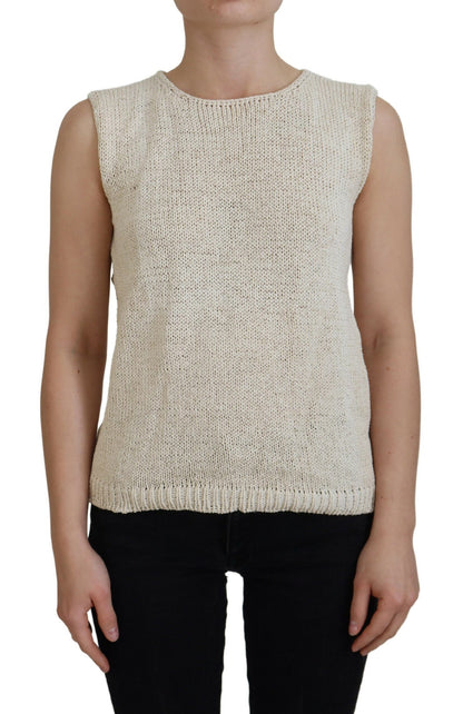 Schickes beiges ärmelloses Tanktop