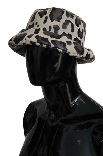 Cappello da uomo con cappuccio da pescatore Capello con stampa leopardata multicolore