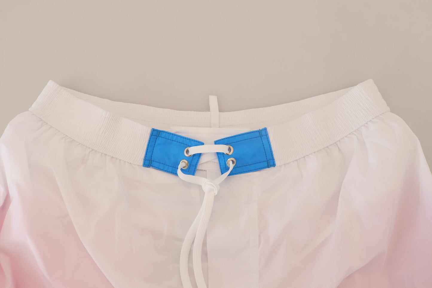 Costumi da bagno pantaloncini da bagno da uomo con stampa logo bianco rosa