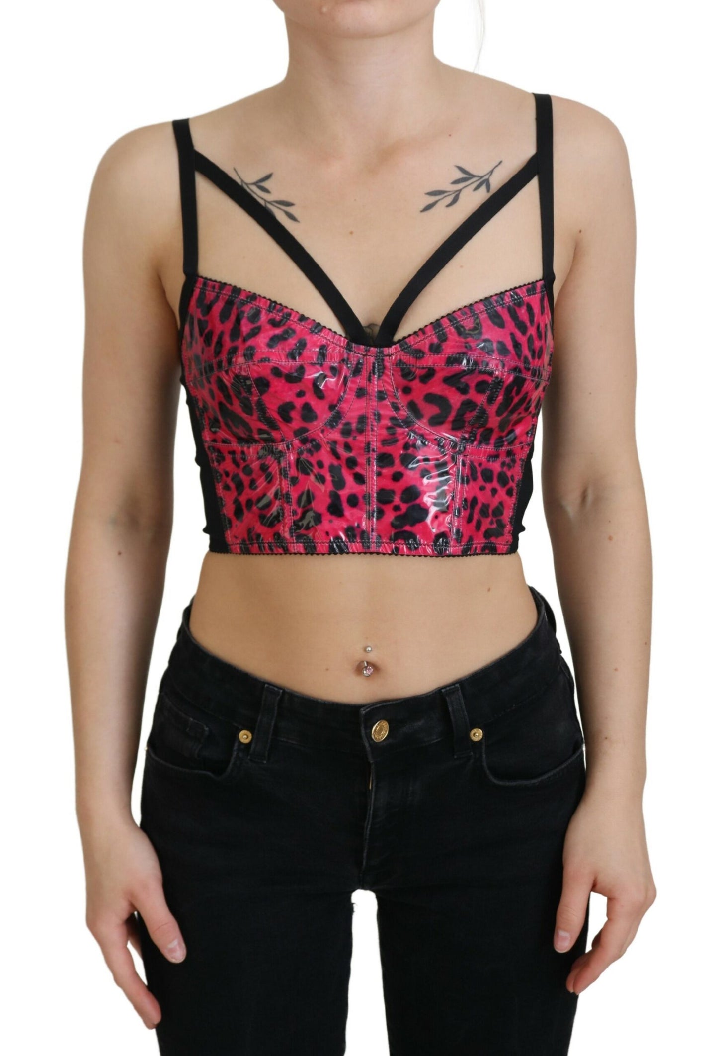 Bustier-Korsett mit Leopardenmuster