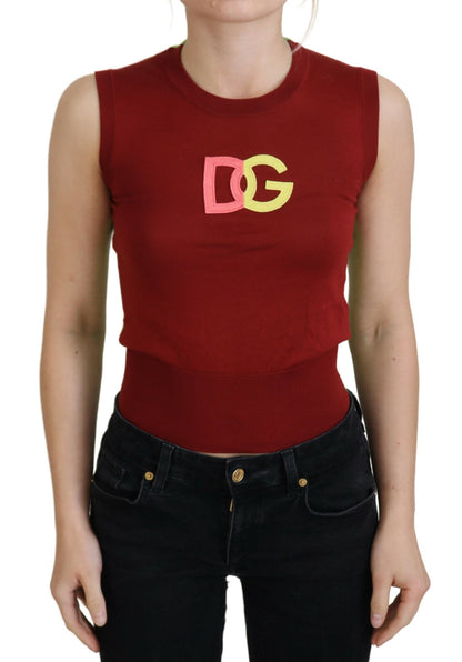 Elegantes Casual Top aus Seide Rot Grün