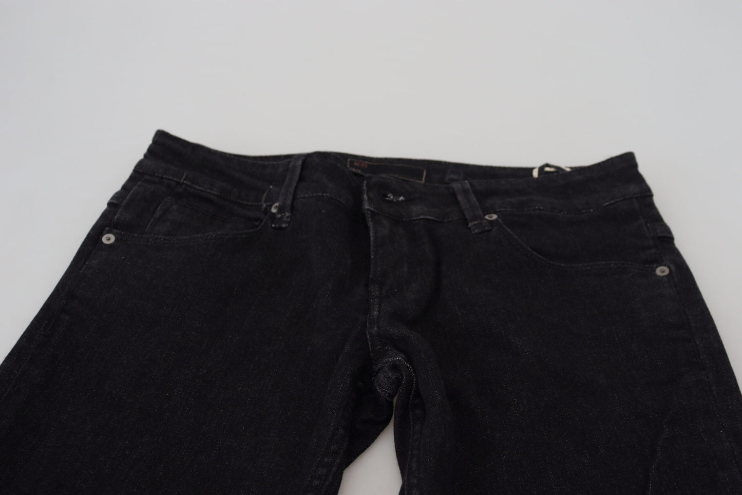 Acht Sleek Cotton Slim Fit Denim In Black