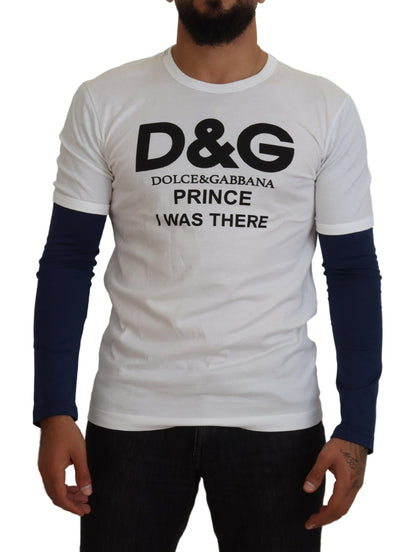 Maglione pullover girocollo bianco DG Prince