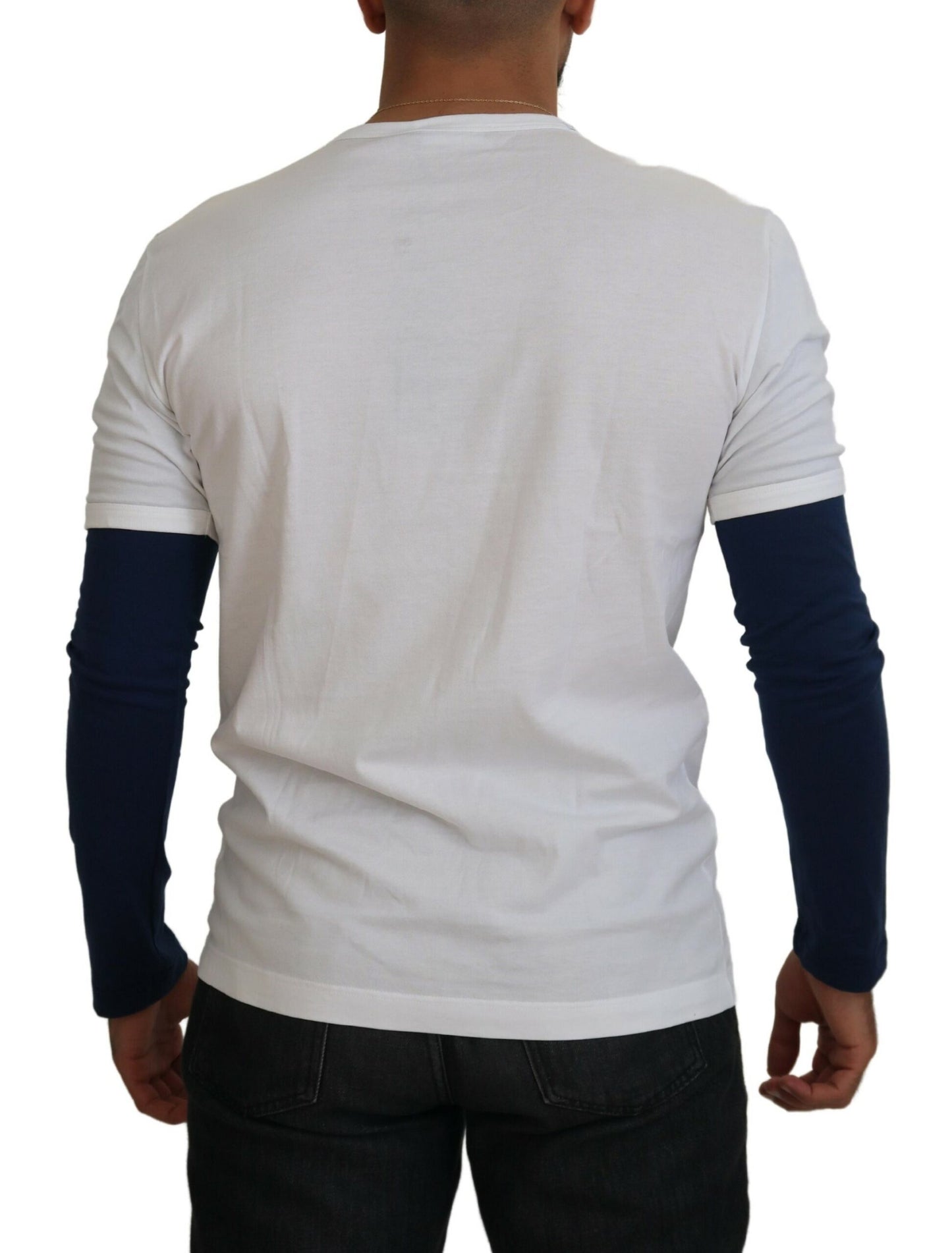 Maglione pullover girocollo bianco DG Prince