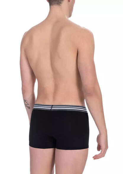 Schickes schwarzes Baumwoll-Boxershorts-Duo