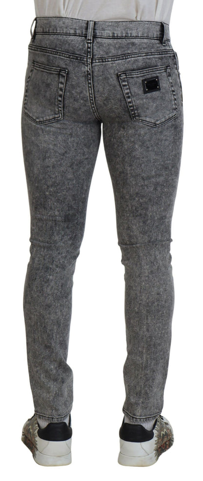 Dolce & Gabbana Elegant Grey Skinny Jeans