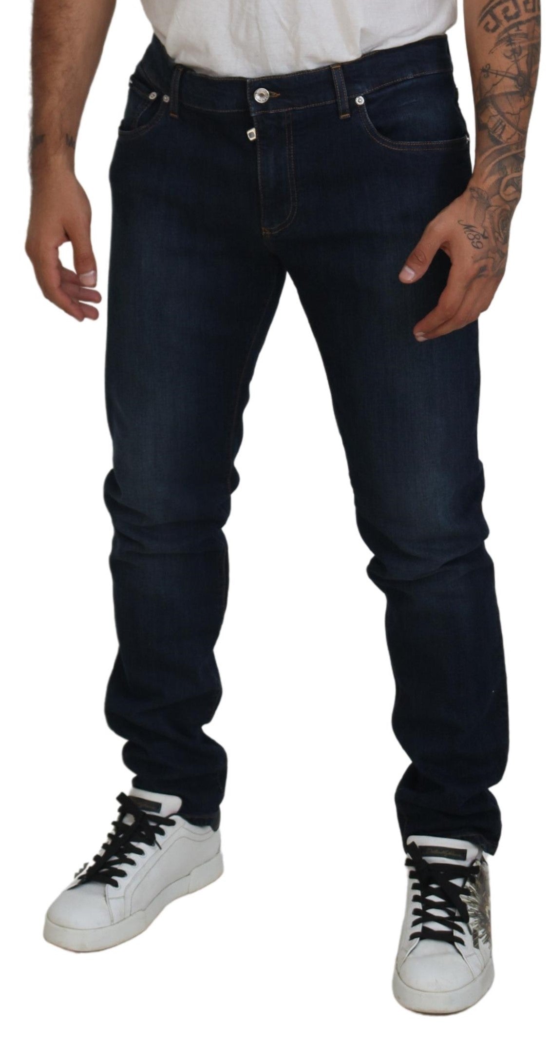 Dolce & Gabbana Sleek Skinny Jeans in Dark Blue