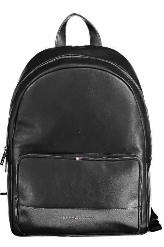 Tommy Hilfiger Black Polyethylene Men Backpack