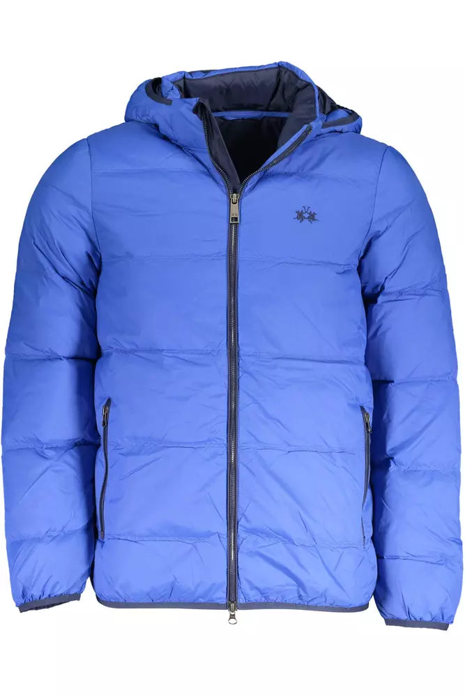 Elite Blaue Jacke mit abnehmbarer Kapuze