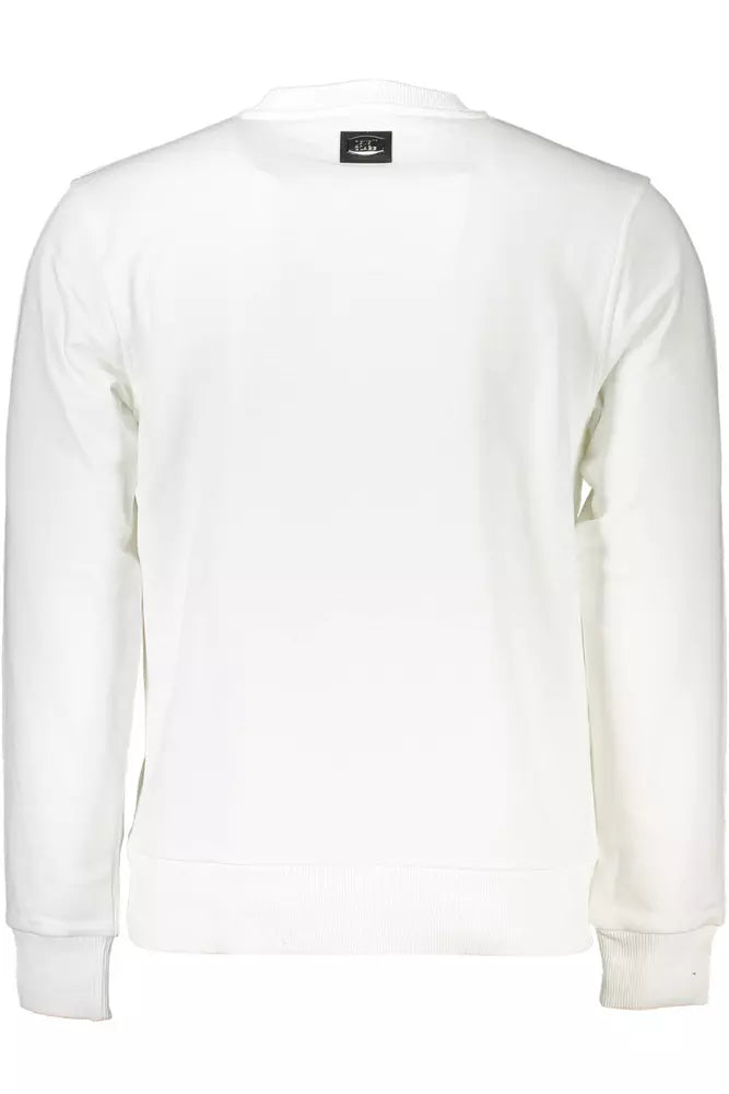 Cavalli Class White Cotton Men Sweater