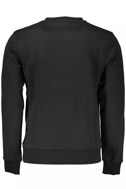 Cavalli Class Black Cotton Men Sweater