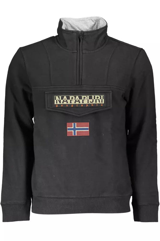 Napapijri Black Cotton Men Sweater