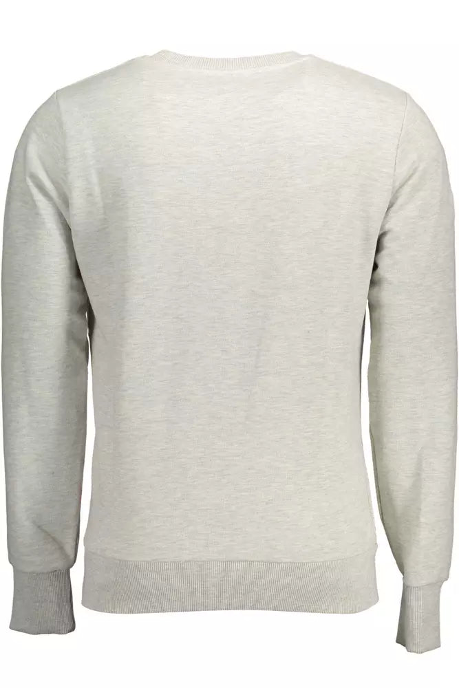 Schickes, graues, besticktes Sweatshirt