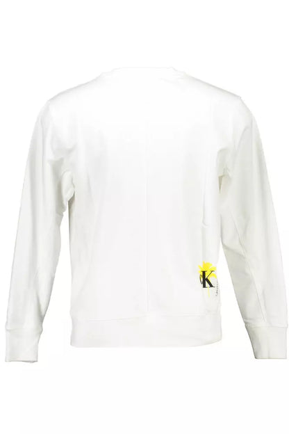 Calvin Klein White Cotton Men Sweater