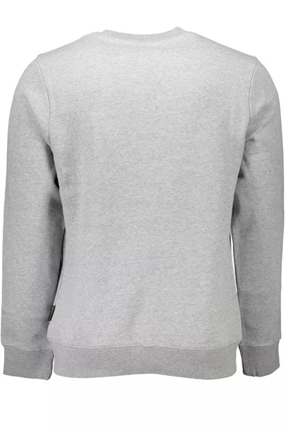 Schickes, graues, besticktes Sweatshirt aus Bio-Baumwolle