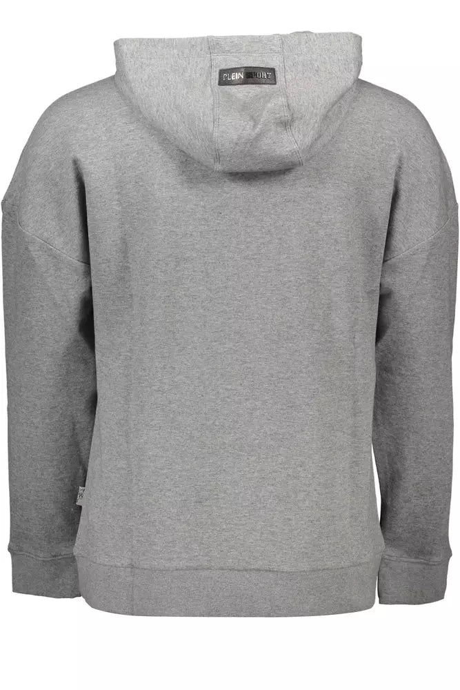 Plein Sport Gray Cotton Men Sweatshirt