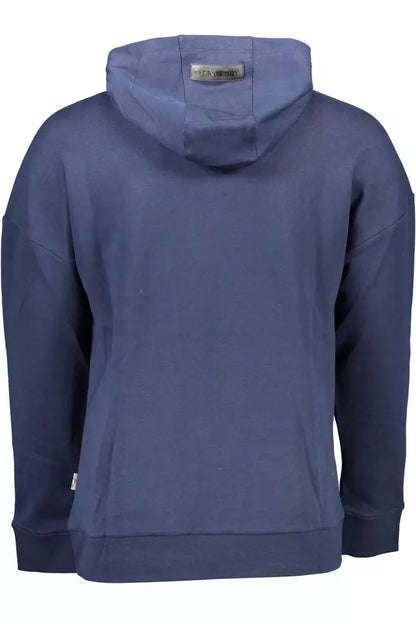 Athletic Chic – Blaues Sweatshirt mit Kapuze