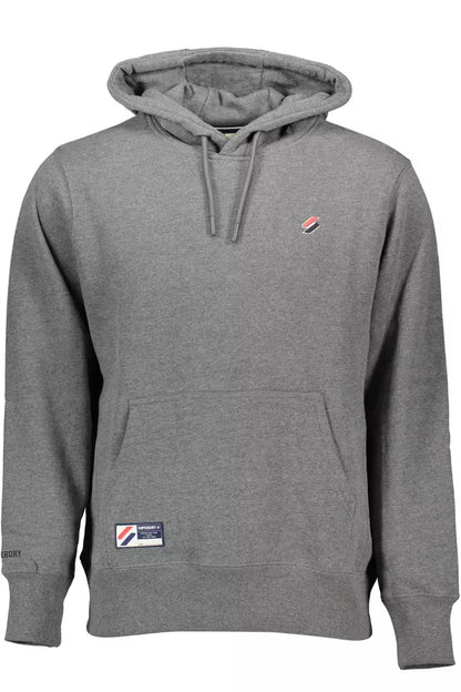 Schickes graues Kapuzensweatshirt mit Stickdetail