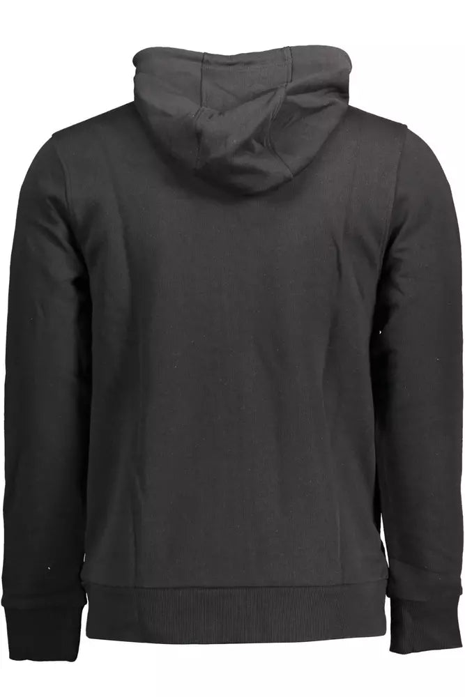 Elegantes schwarzes Kapuzensweatshirt aus Baumwolle