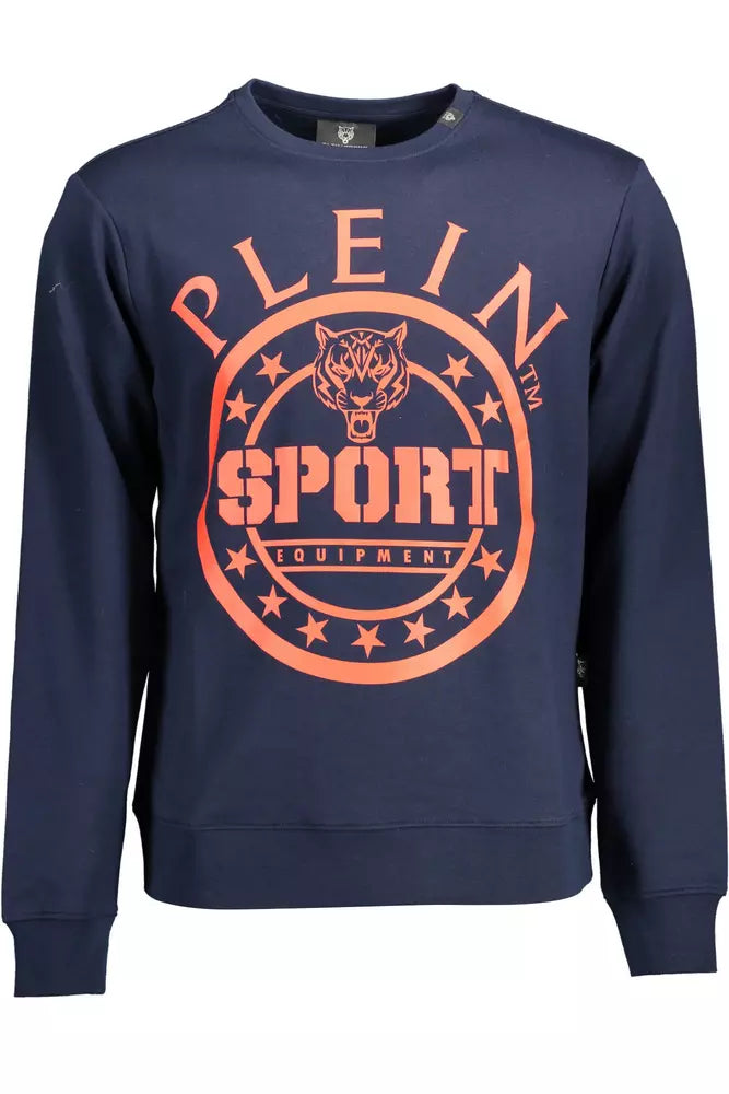 Plein Sport Blue Cotton Men Sweater