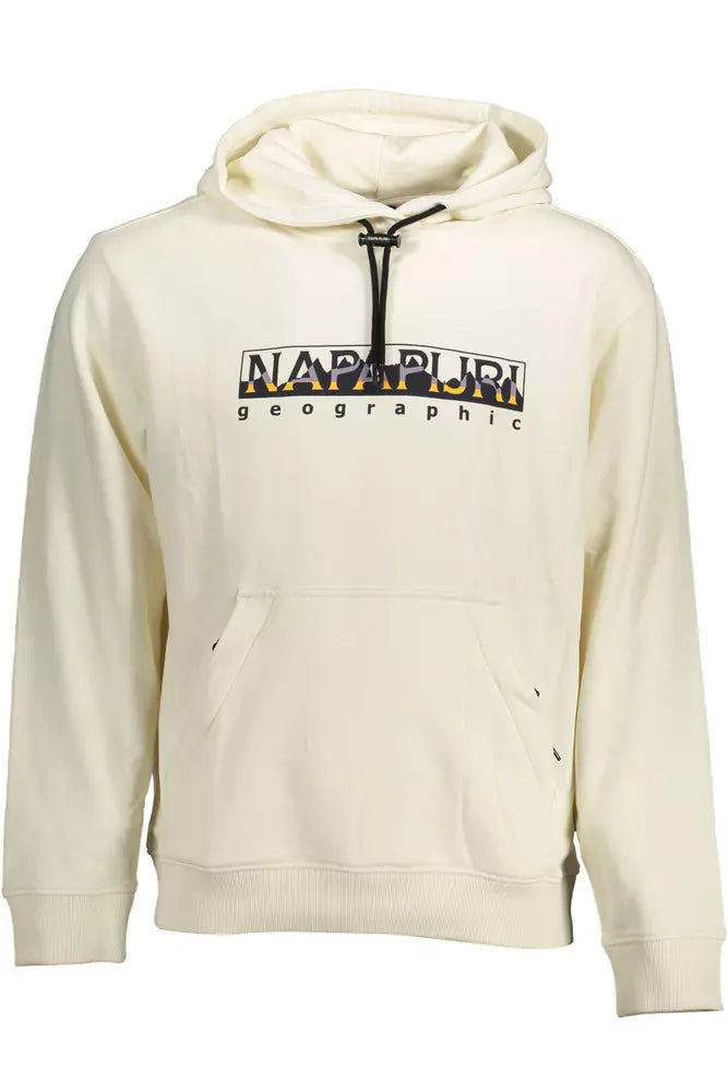 Elegantes weißes Kapuzensweatshirt aus Baumwolle