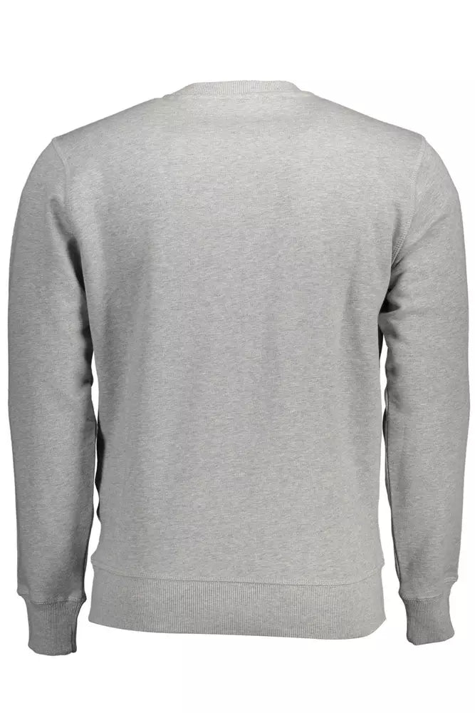 Schickes, graues Sweatshirt mit Rundhalsausschnitt und Aufdruck