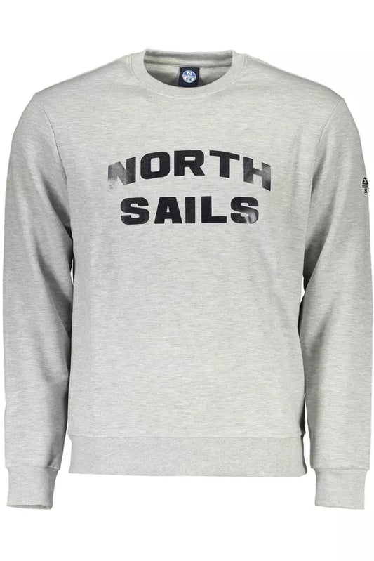 North Sails Gray Cotton Men Sweater