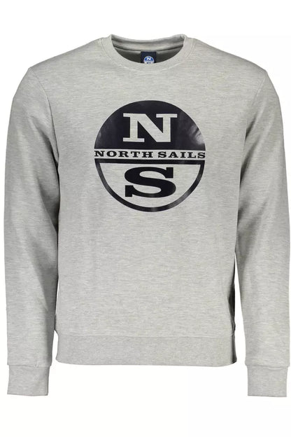 North Sails Gray Cotton Men Sweater