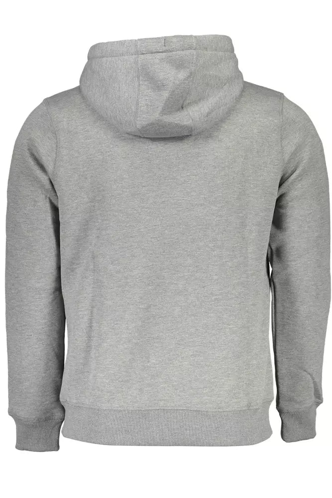 North Sails Gray Cotton Men Sweatshirt