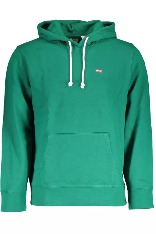 Grünes Kapuzensweatshirt aus Baumwolle mit Logo