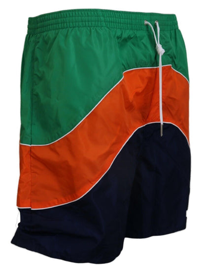 Pantaloncini da bagno costumi da bagno da uomo con stampa logo multicolore